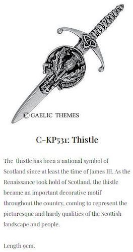 Kiltpin, Scottish Thistle Gealic C-KP531